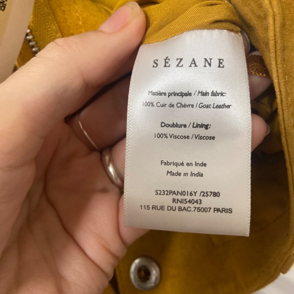 NWT Sezane damiano pantalones pants size 2 size 34 - Picture 5 of 5